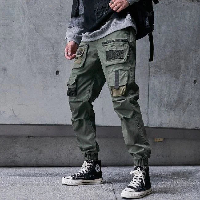 pantalon cargo vert kaki streetwear