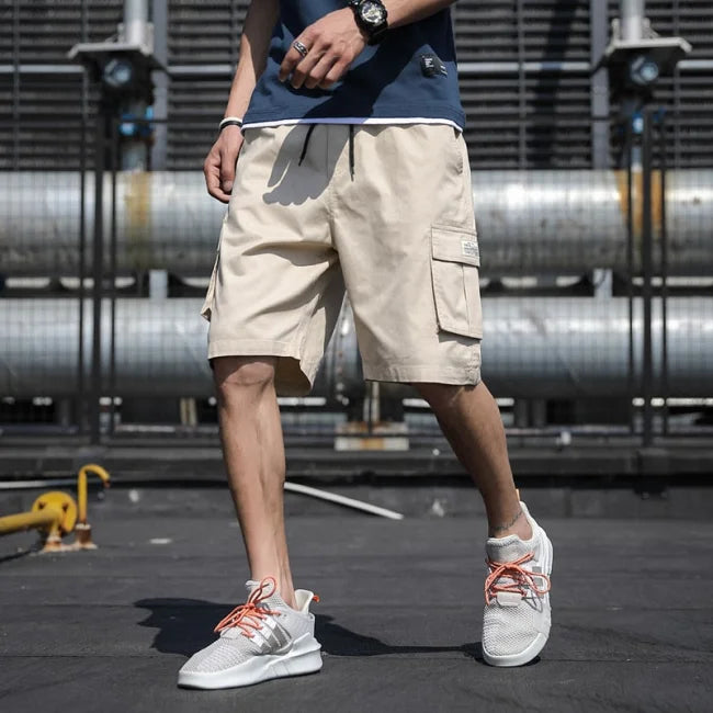 Short de sport Homme Cargo Léger Coupe loose Taille élastiquée Multipoches Sécher rapide Vert Short de sport Homme Cargo Léger Coupe loose Taille élastiquée Multipoches Sécher rapide Vert