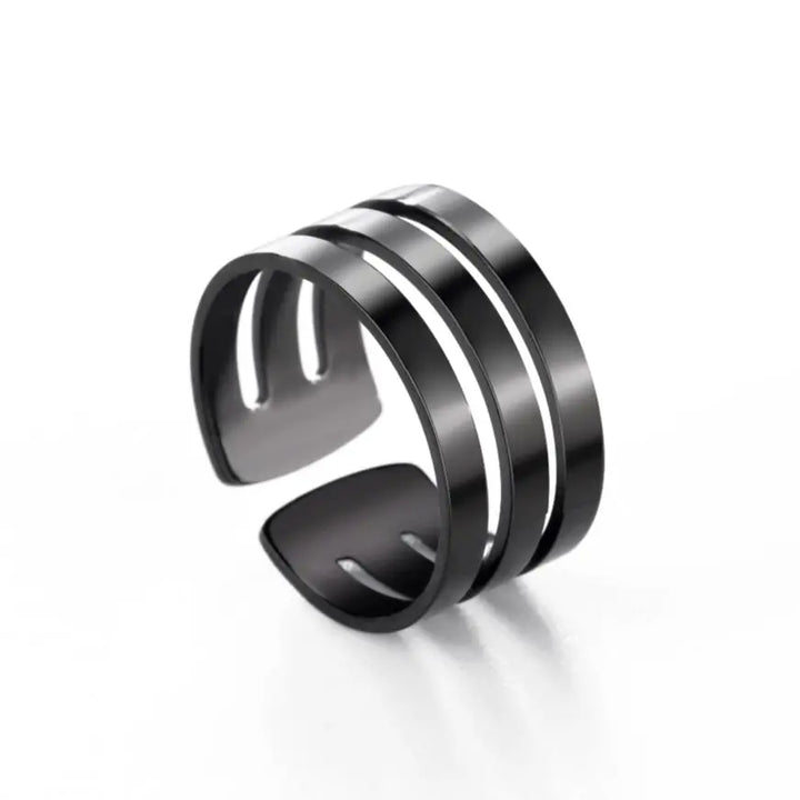 BAGUE NOIR (ACIER INOXYDABLE)
