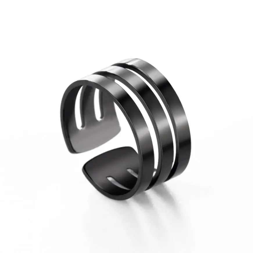 BAGUE NOIR (ACIER INOXYDABLE)
