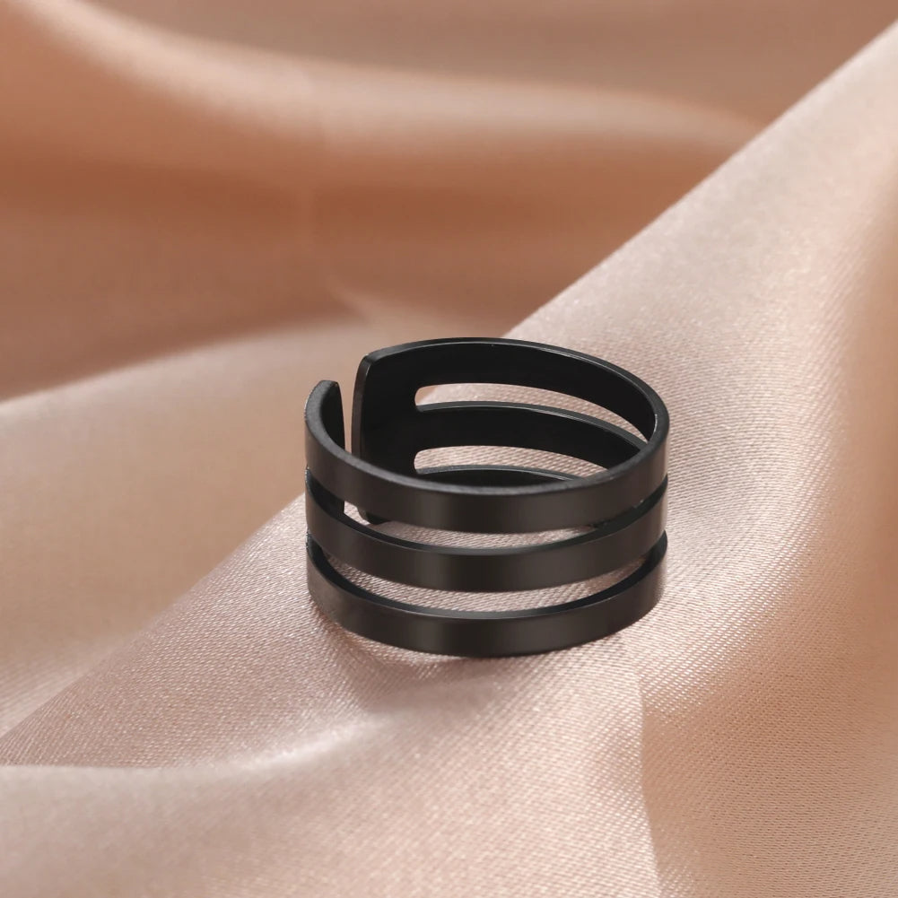 BAGUE NOIR (ACIER INOXYDABLE)