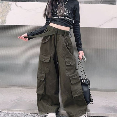 PANTALON CARGO FILLE DÉCONTRACTÉE LARGE