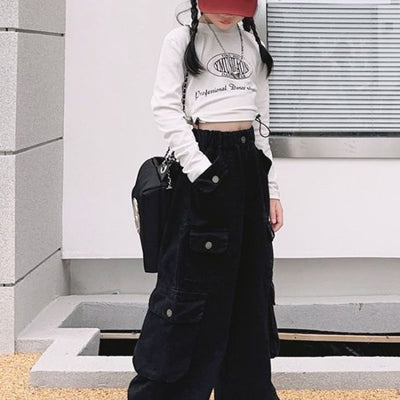 PANTALON CARGO FILLE DÉCONTRACTÉE LARGE