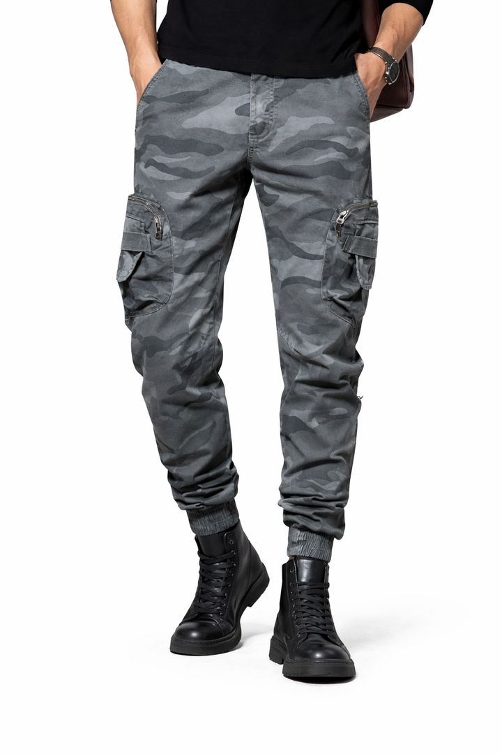 PANTALON CARGO HOMME MILITAIRE GRIS