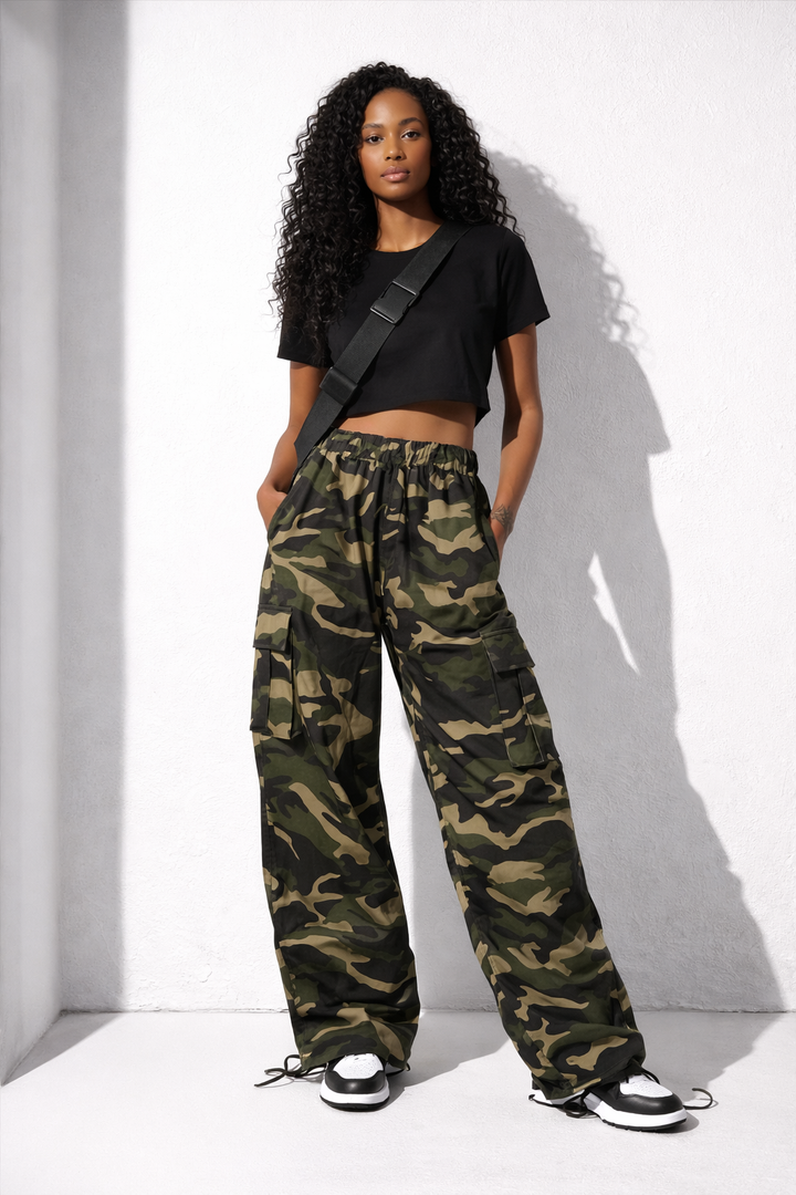 PANTALON CARGO FEMME MILITAIRE