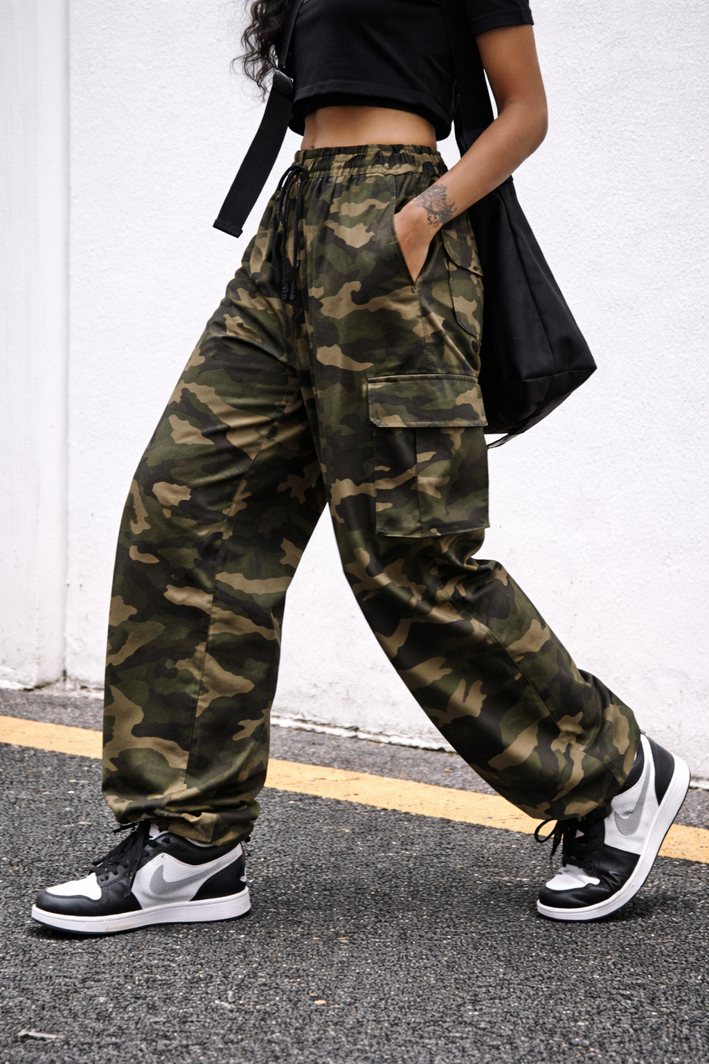 PANTALON CARGO FEMME MILITAIRE