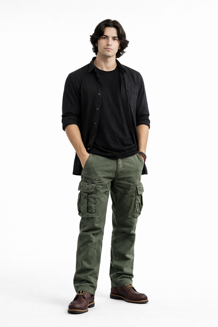 PANTALON CARGO HOMME COUPE DROITE TACTIQUE