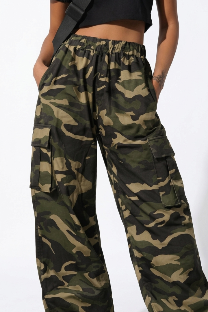 PANTALON CARGO FEMME MILITAIRE
