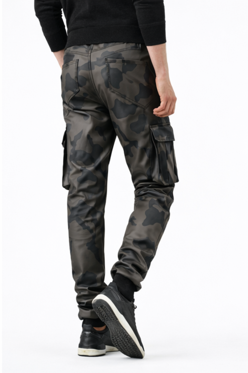PANTALON CARGO HOMME MILITAIRE SMILI CUIR