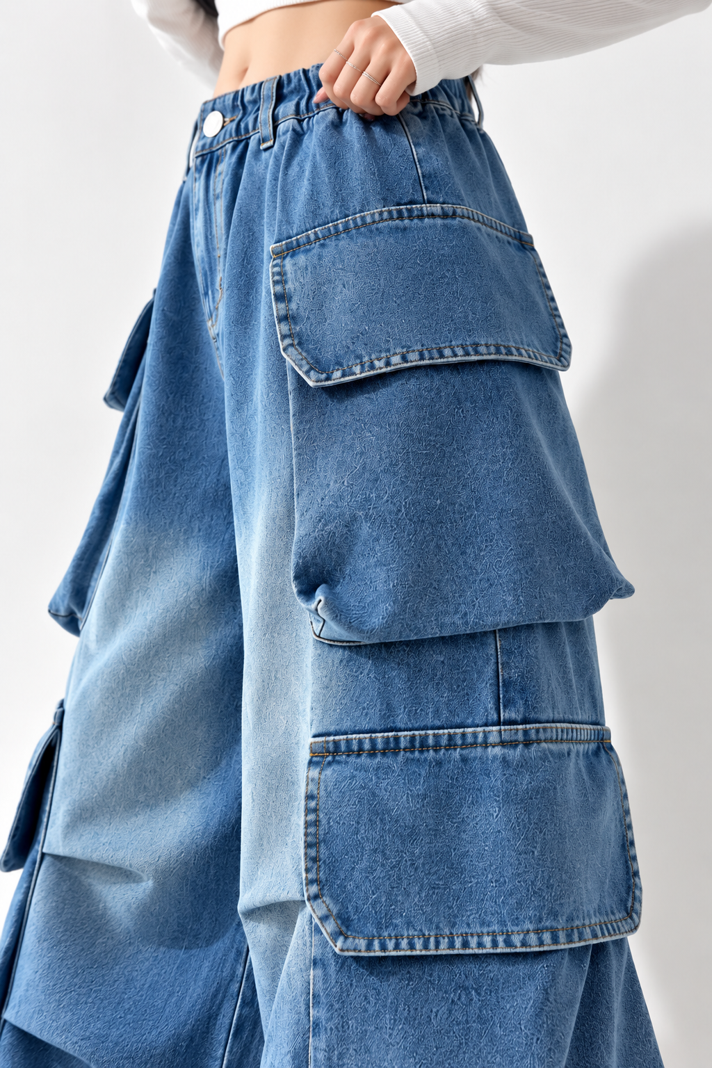 JEAN CARGO FILLE DÉGRADÉ SOUPLE
