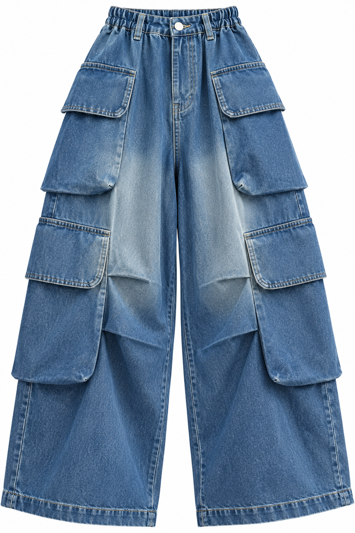 JEAN CARGO FILLE DÉGRADÉ SOUPLE