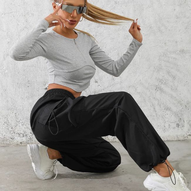 Pantalon cargo large femme  goth 