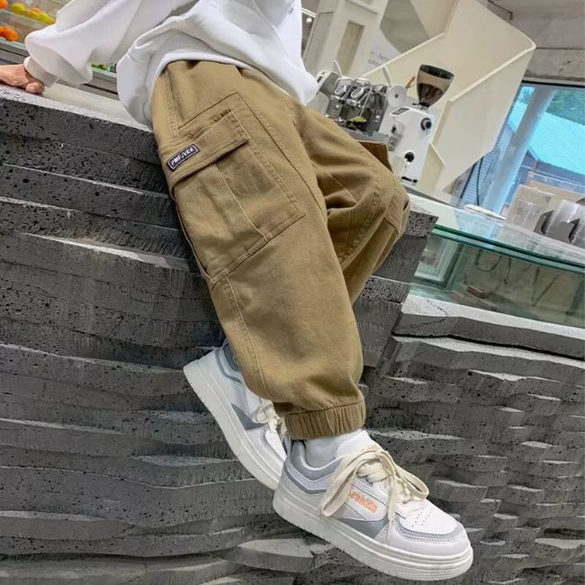 PANTALON CARGO GARÇON BEIGE