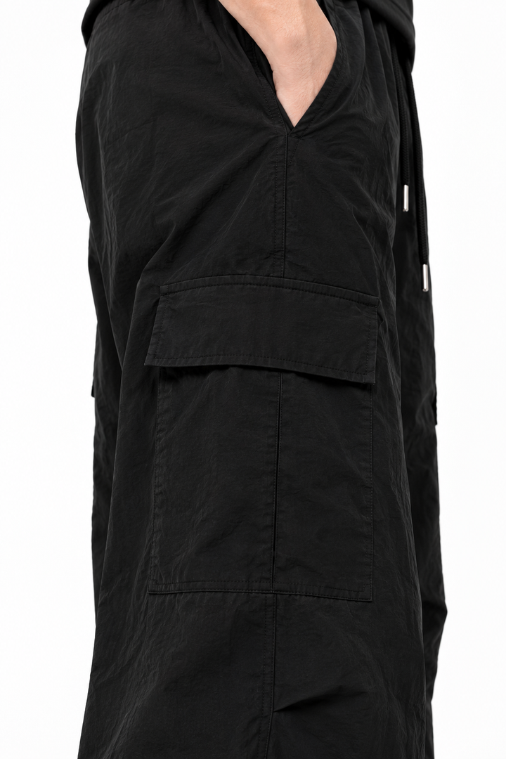 PANTALON CARGO HOMME BAGGY NOIR