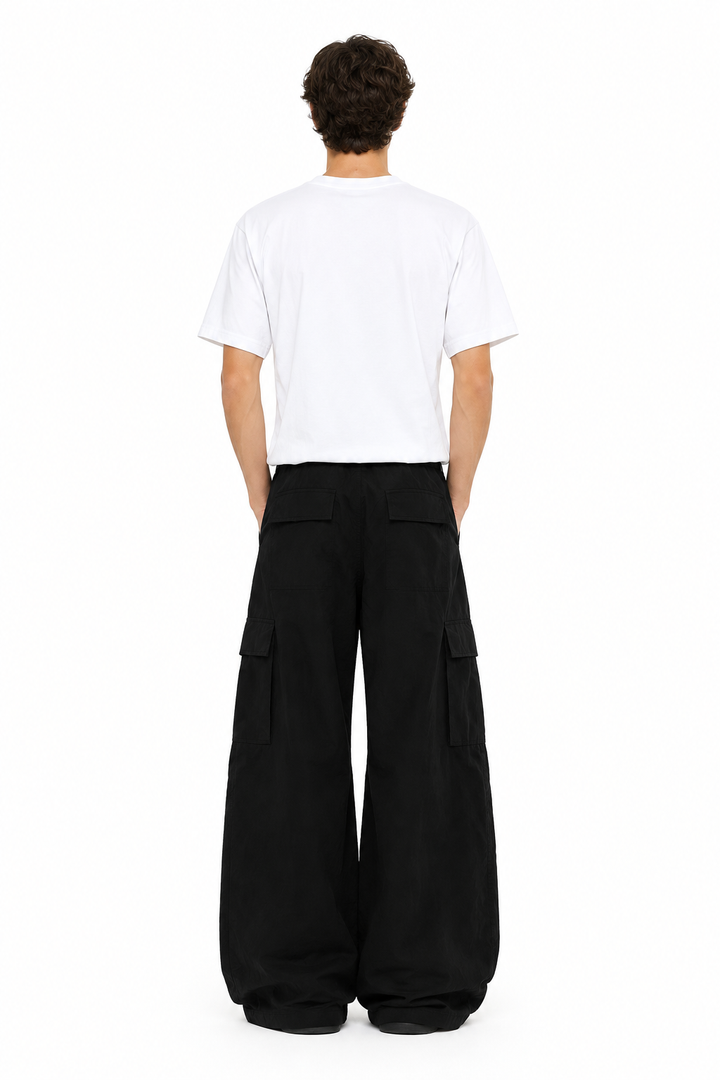PANTALON CARGO HOMME BAGGY NOIR