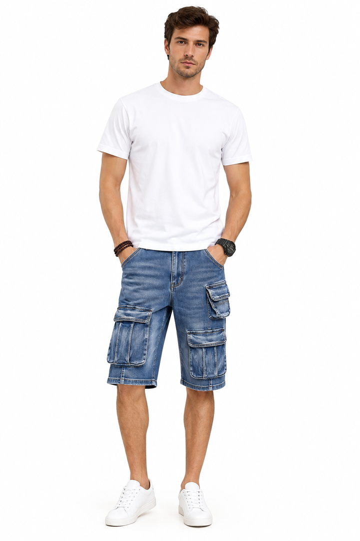 SHORT CARGO JEANS HOMME