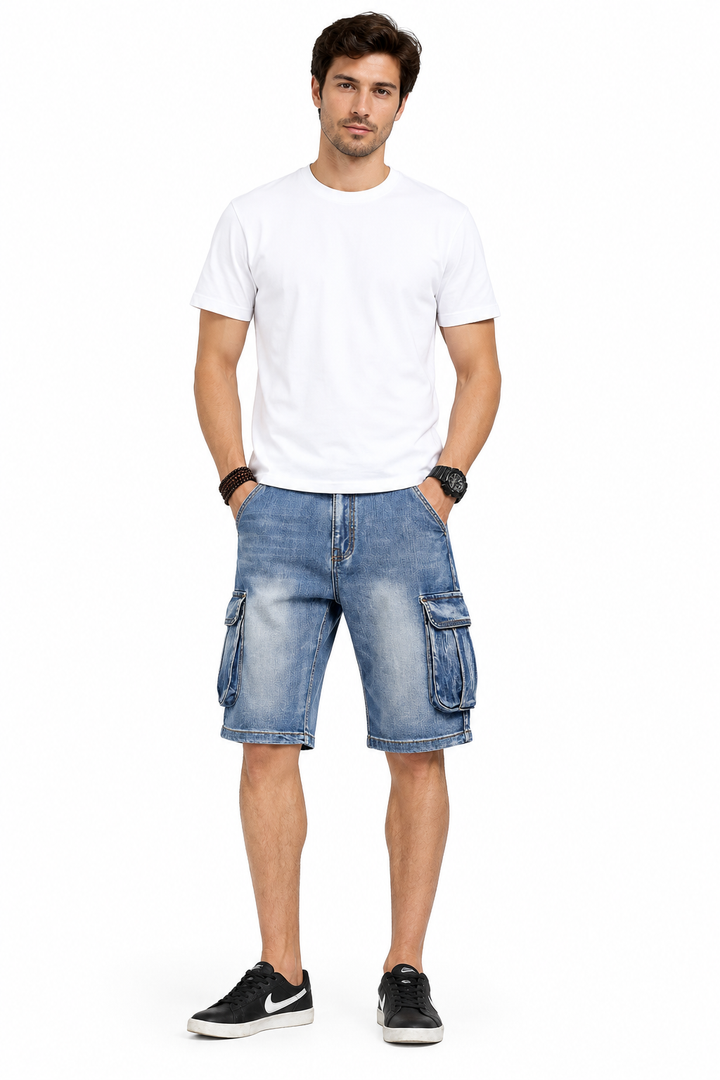 SHORT CARGO JEANS HOMME