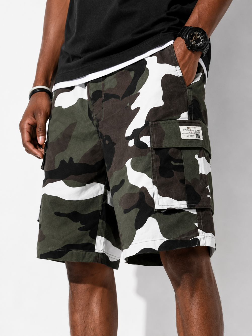 SHORT CARGO BERMUDA CAMOUFLAGE homme