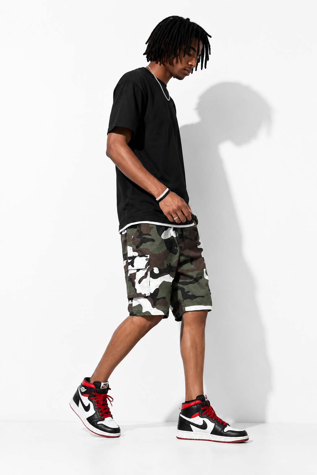 SHORT CARGO BERMUDA CAMOUFLAGE homme vue de profile