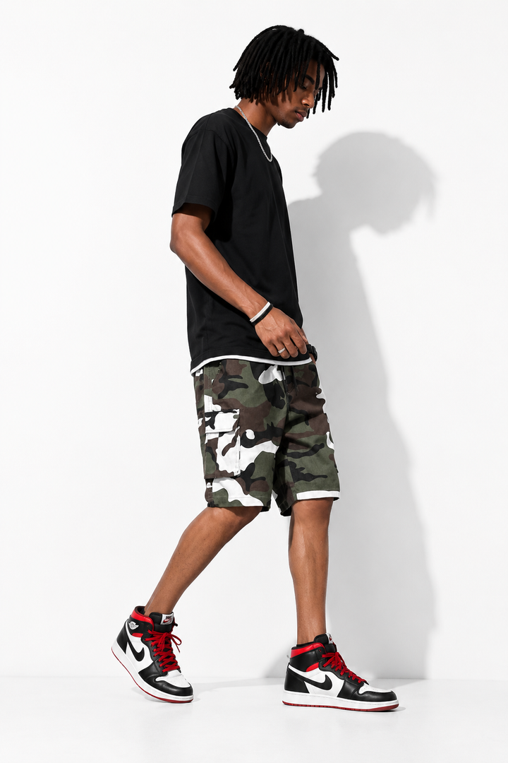 SHORT CARGO BERMUDA CAMOUFLAGE homme vue de profile