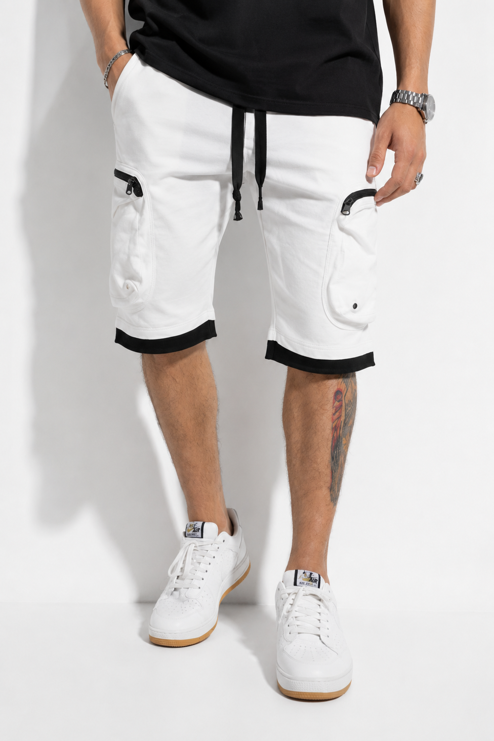 SHORT CARGO BLANC HOMME zoom