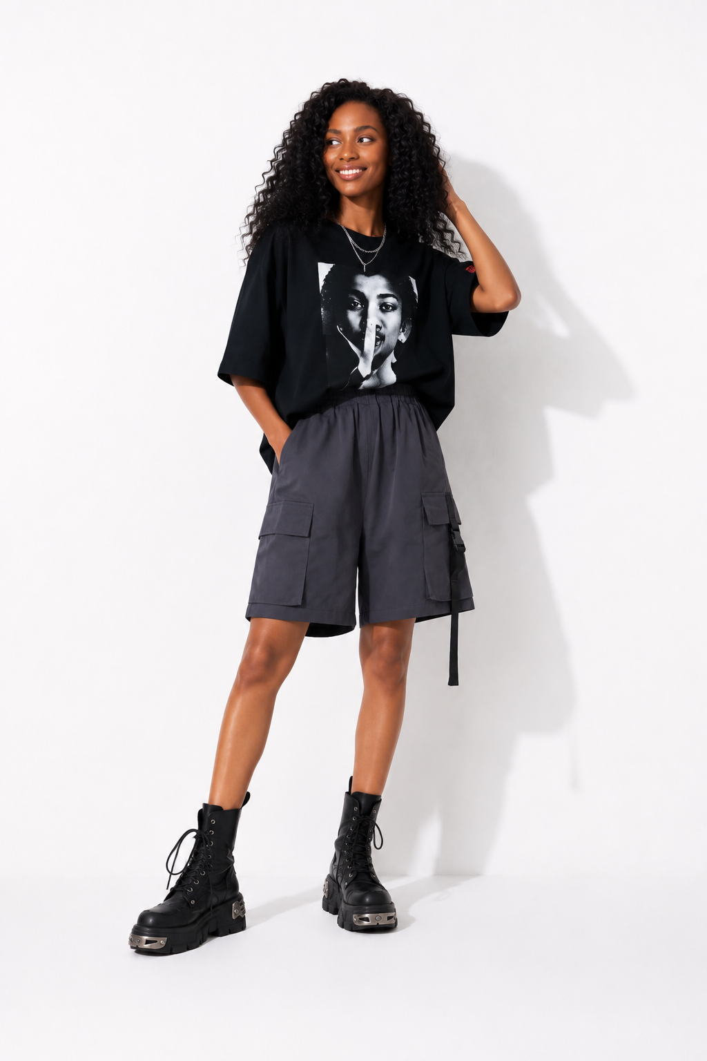 SHORT CARGO FEMME LONG