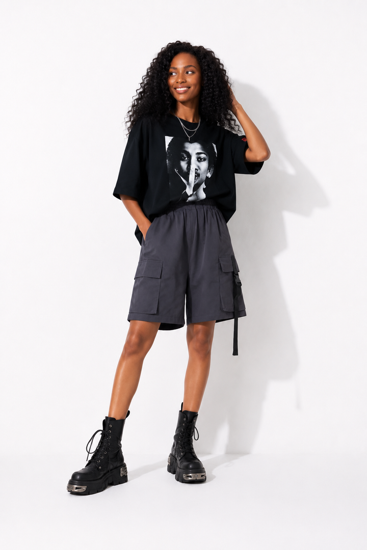 SHORT CARGO FEMME LONG