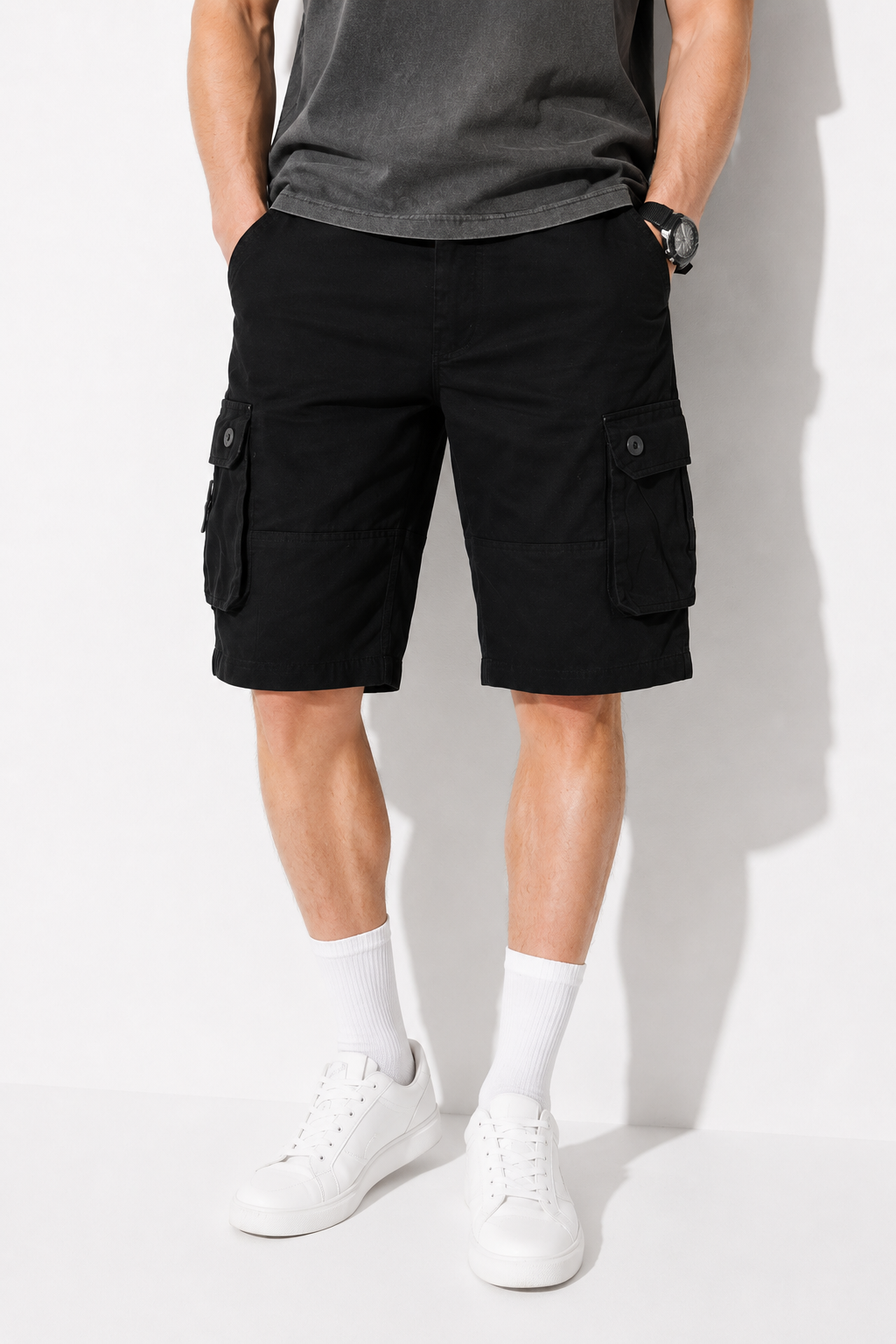 SHORT CARGO HOMME NOIR CASUAL zoom