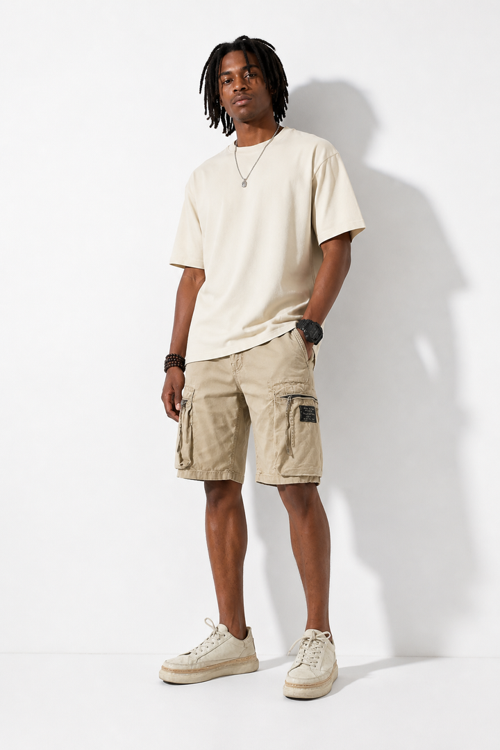 SHORT CARGO HOMME beige