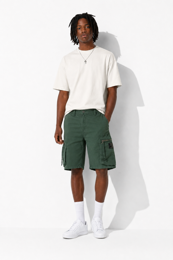 SHORT CARGO HOMME vert