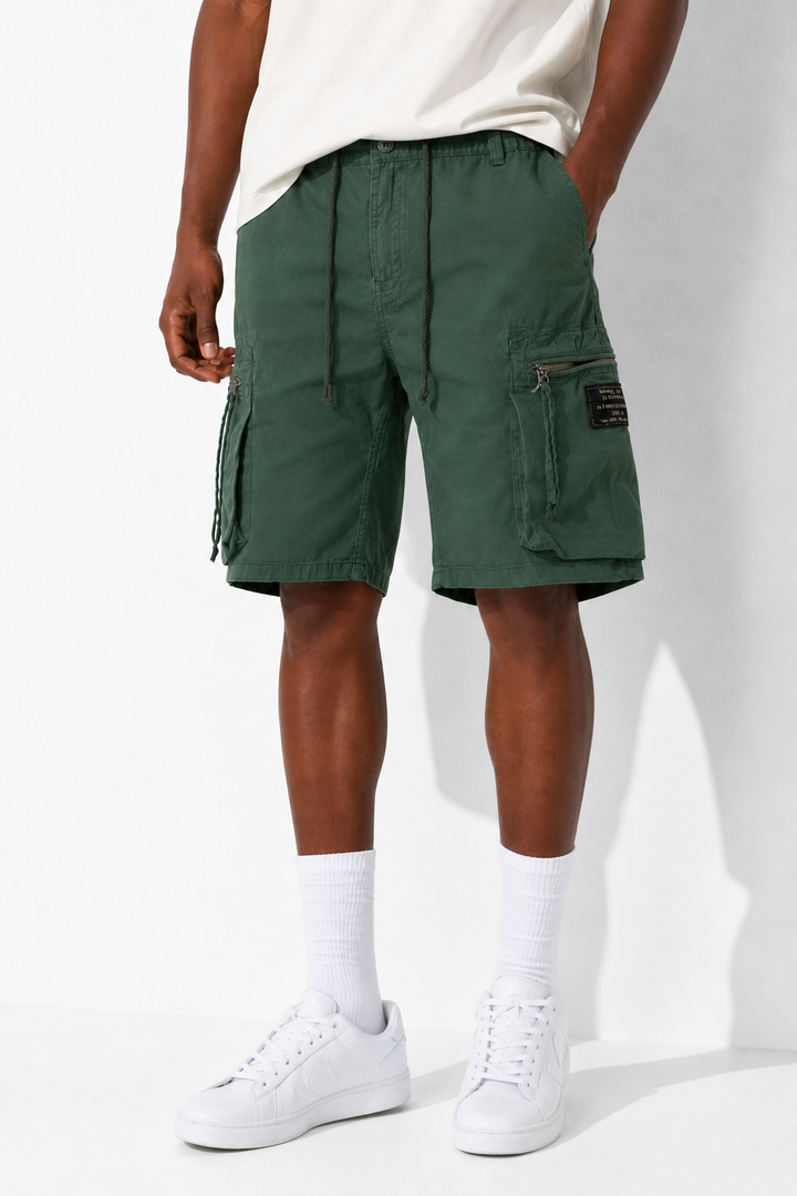 SHORT CARGO HOMME vert zoom