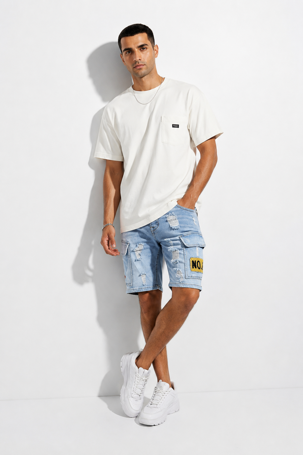 SHORT CARGO JEANS HOMME
