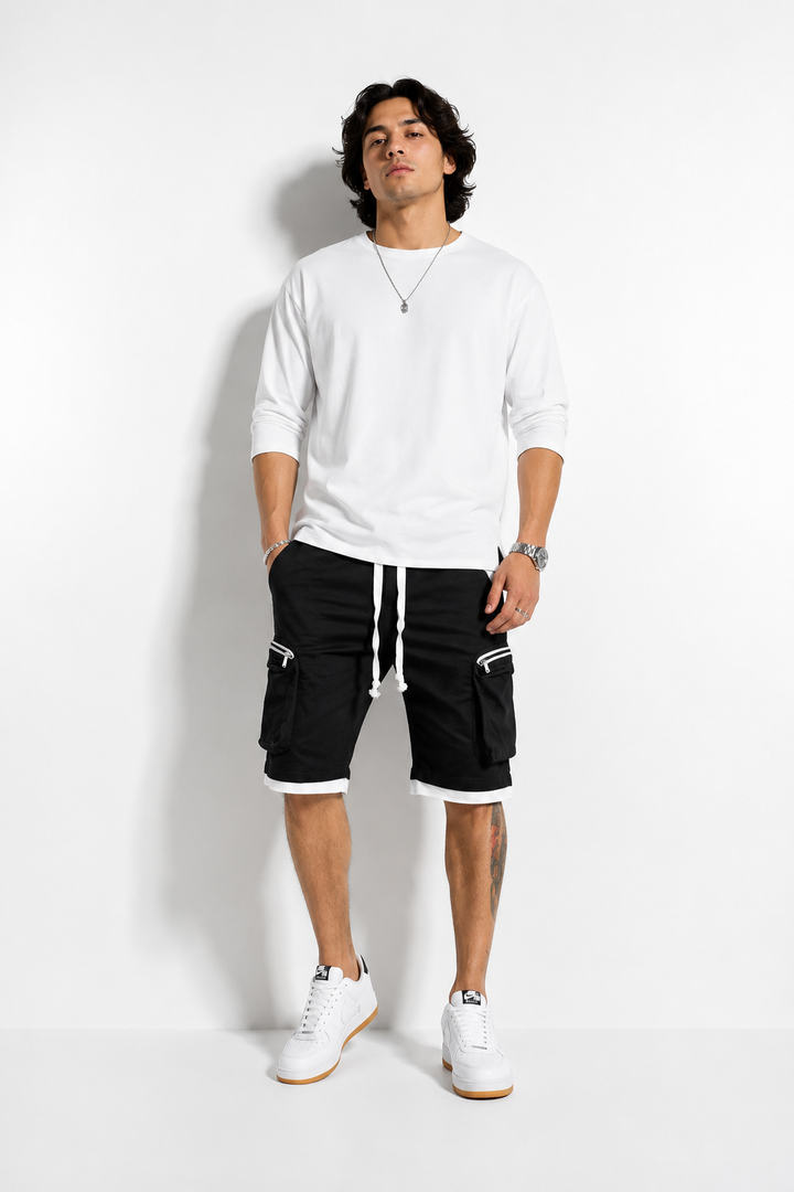 SHORT CARGO noir HOMME