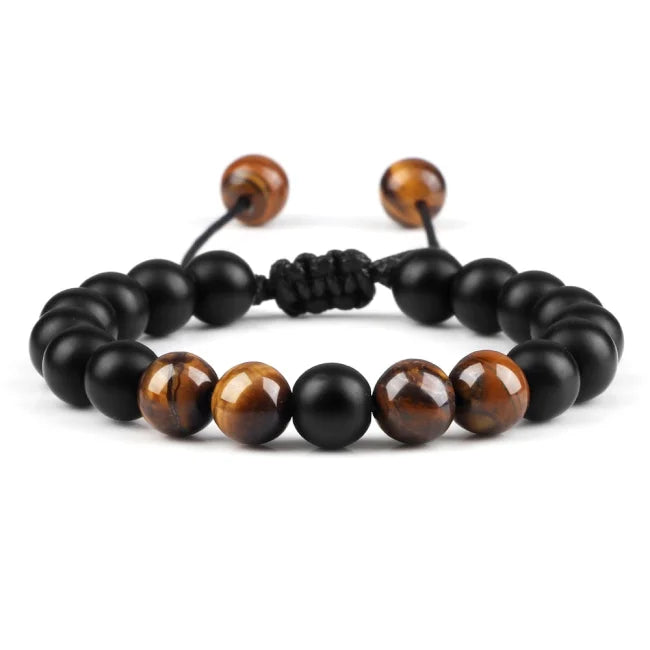 BRACELET TRESSÉ EN PIERRE AJUSTABLE