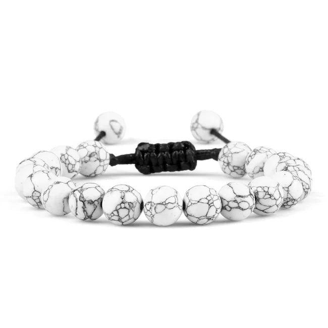 BRACELET TRESSÉ EN PIERRE AJUSTABLE