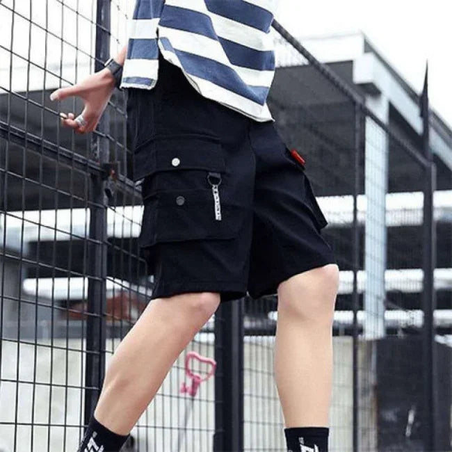 cargo bermuda short homme noir