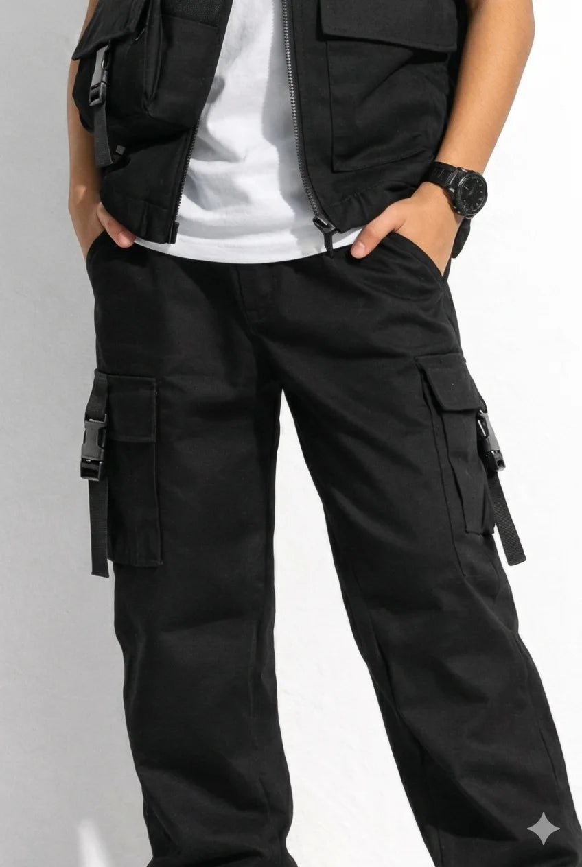 Cargo Noir Enfant | Cargo Styles