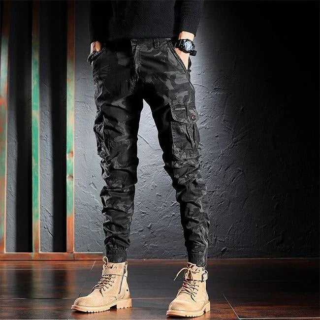 jean cargo camouflage noir