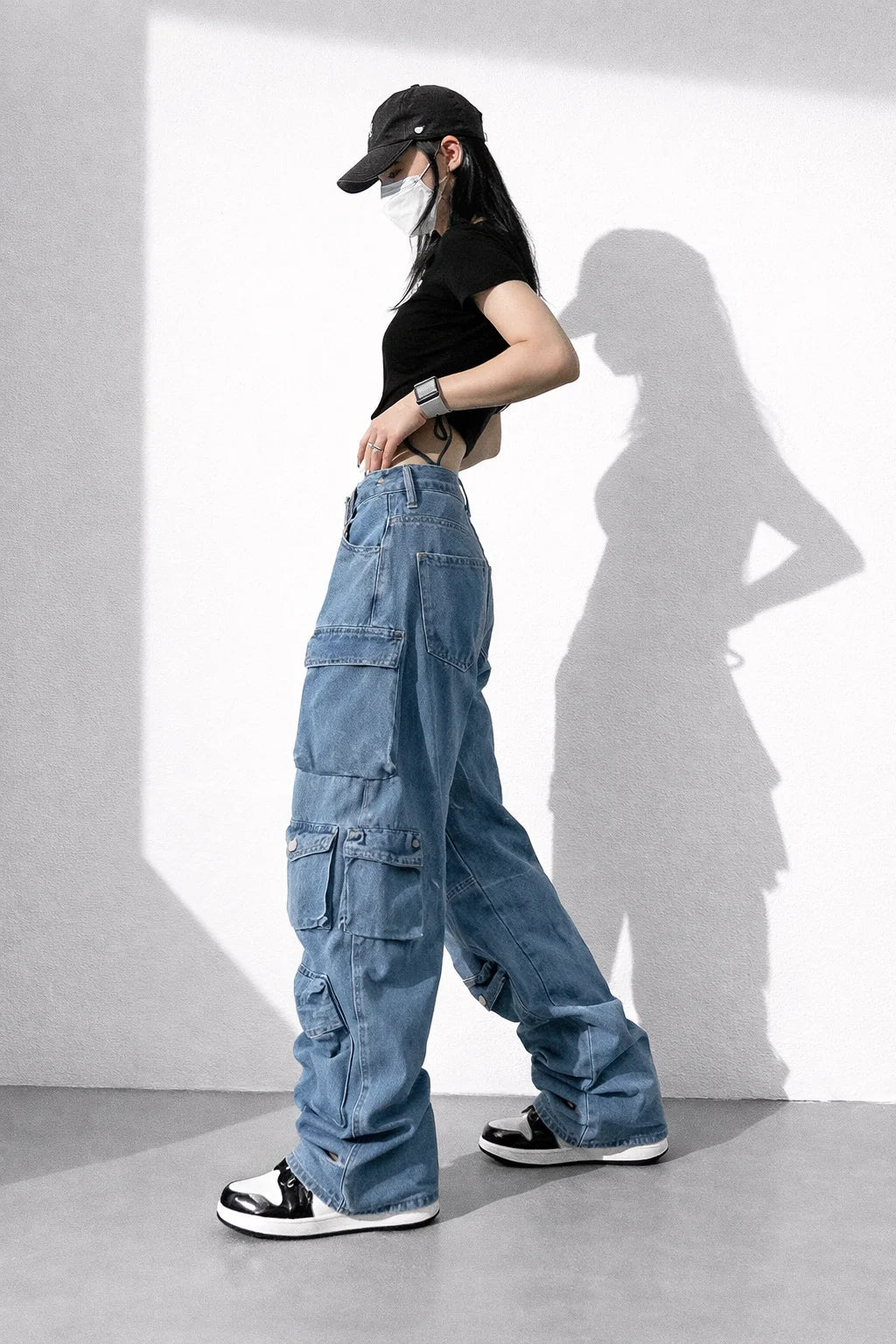 Jean Cargo Délavé Femme | Cargo Styles