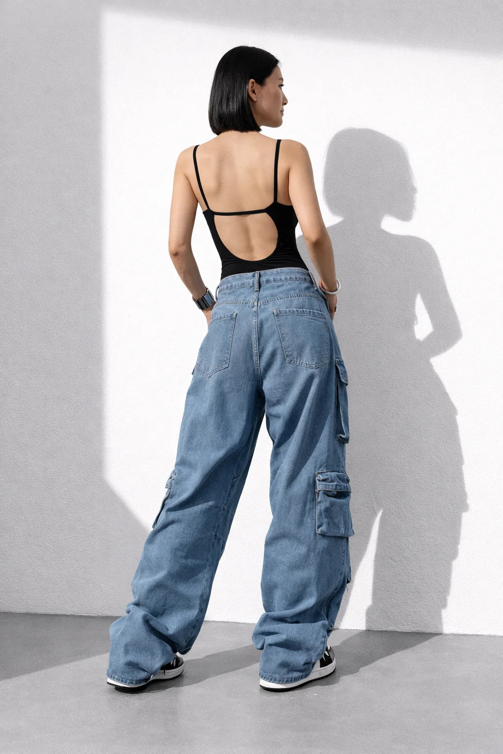 Jean Cargo Délavé Femme | Cargo Styles
