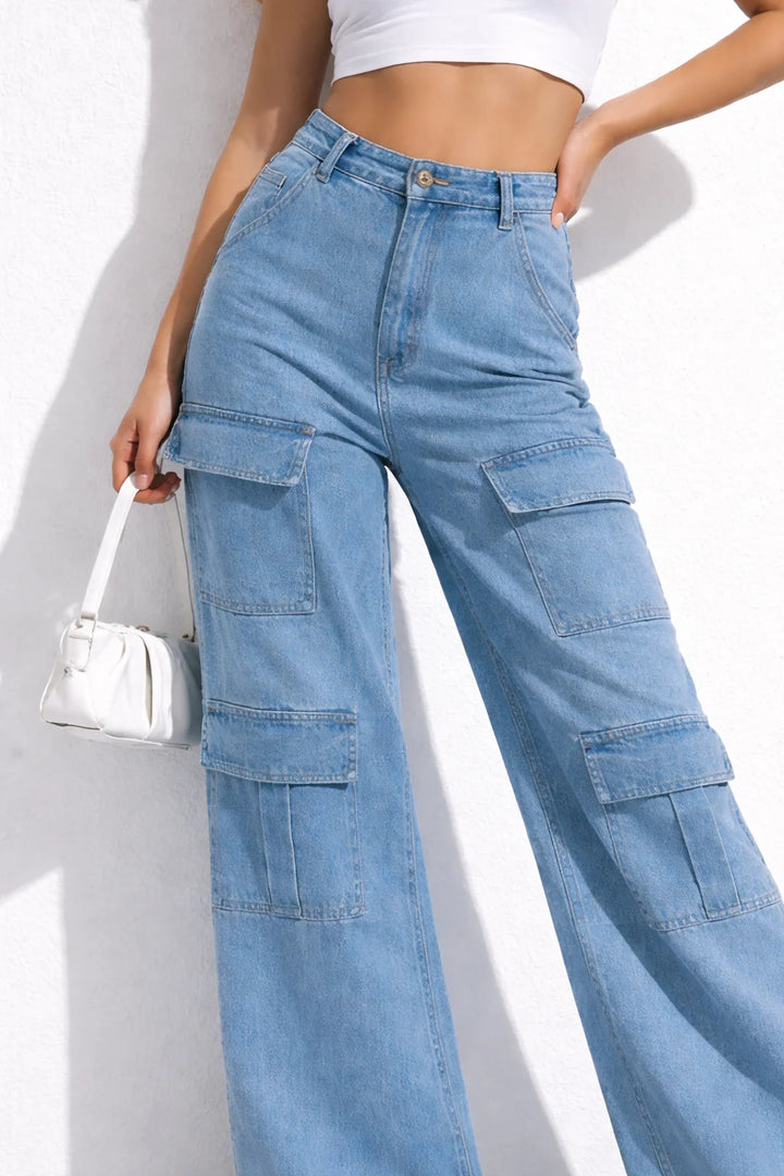 Jean Cargo Femme Large Évasée | Cargo Styles