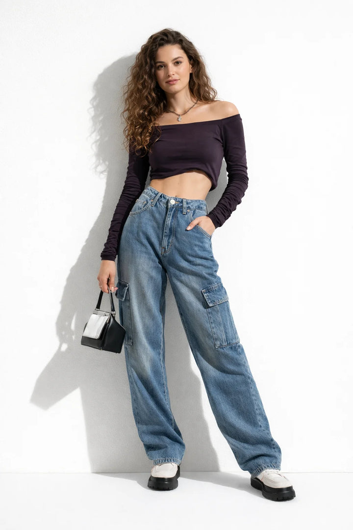 Jean Cargo Femme Taille Haute | Cargo Styles