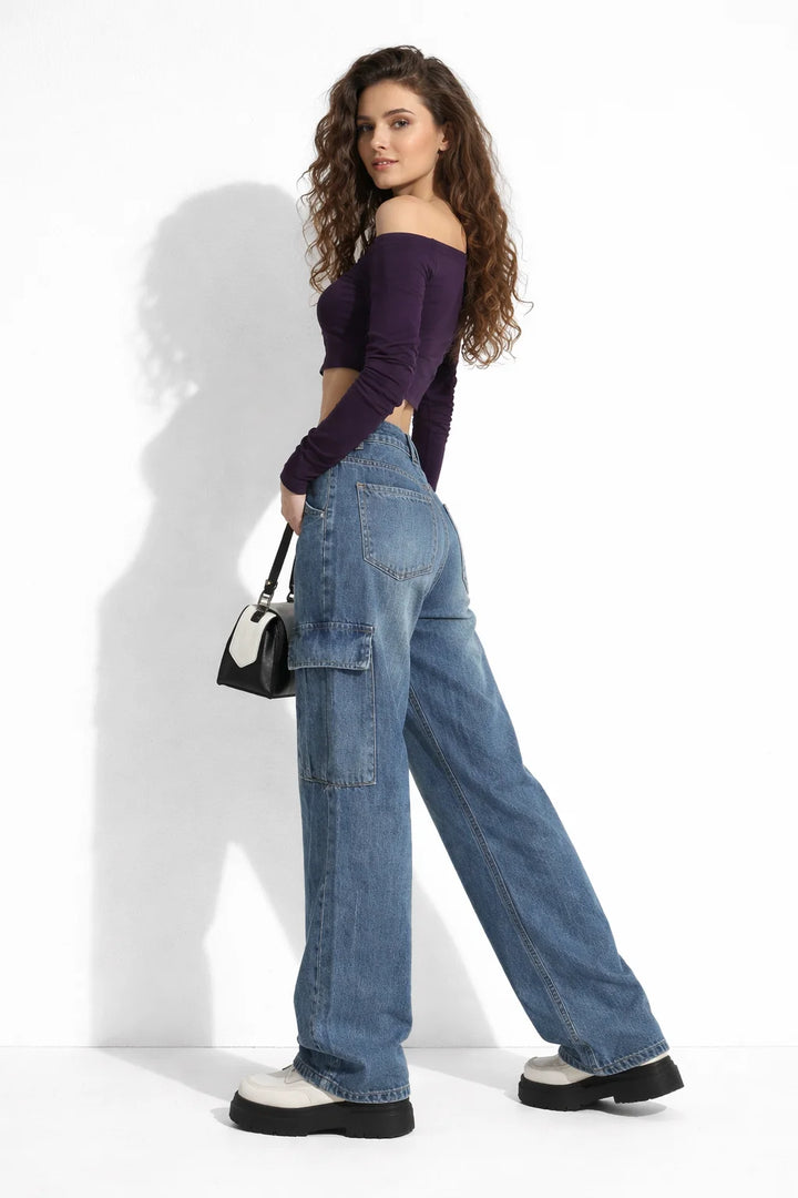 Jean Cargo Femme Taille Haute | Cargo Styles