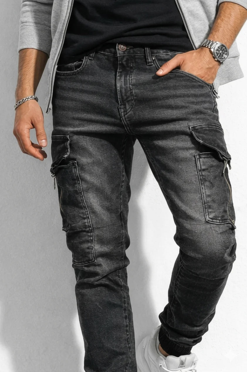 Jean Cargo Homme Slim Bleu | Cargo Styles