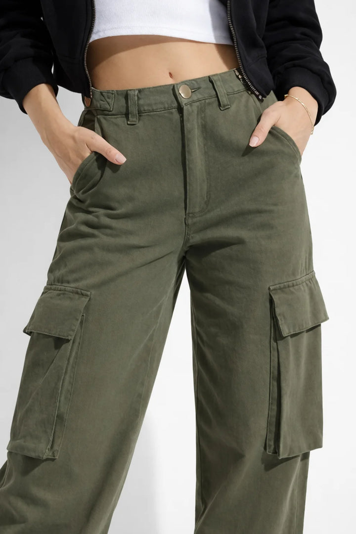 Jean Cargo Kaki Femme | Cargo Styles