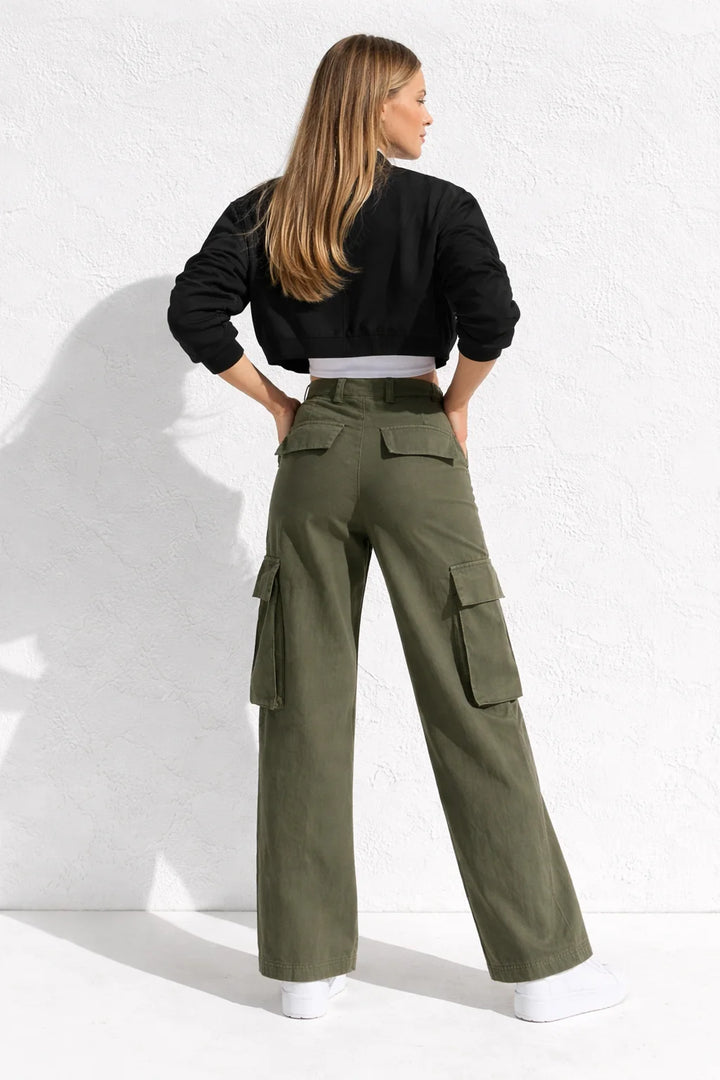 Jean Cargo Kaki Femme | Cargo Styles
