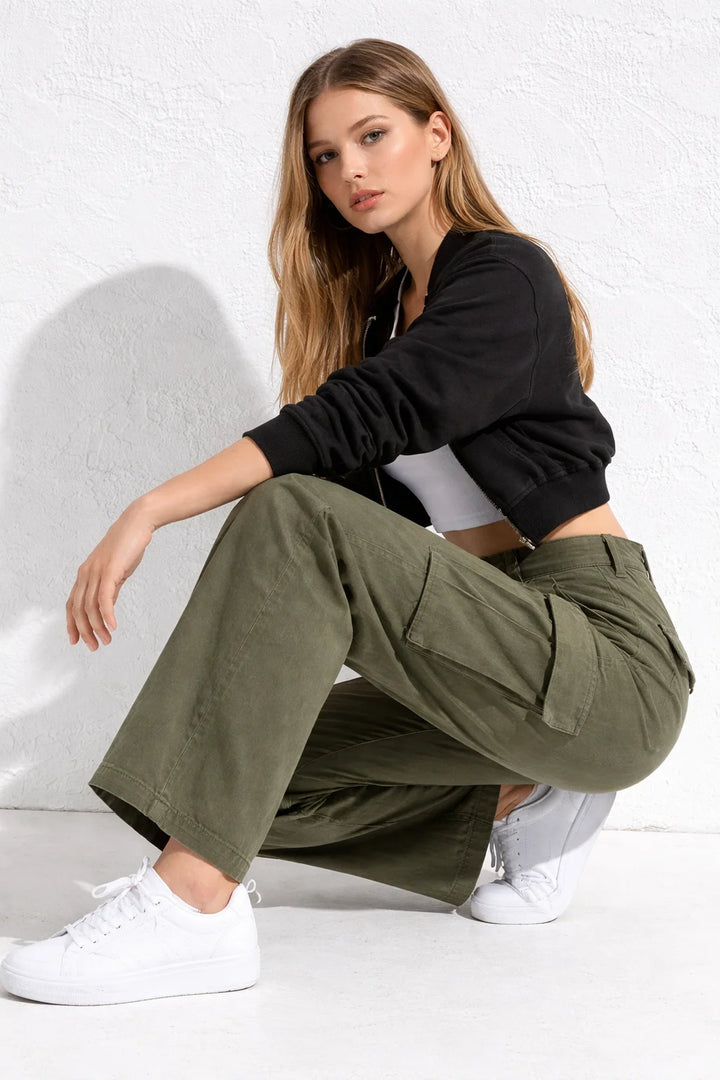 Jean Cargo Kaki Femme | Cargo Styles