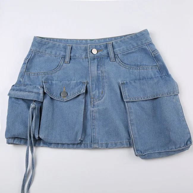 Mini Jupe Cargo Jean | Cargo Styles