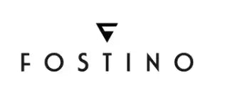 Logo Fostino en noir, présentant un triangle stylisé au-dessus du nom de la marque.