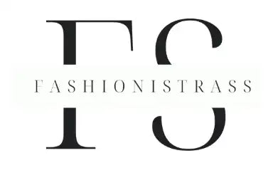 Logo noir ’fashionistrass’ avec lettres monogrammées stylisées.
